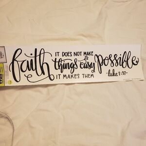 Faith makes all things possible Wall decal Luke 1:37 NWT